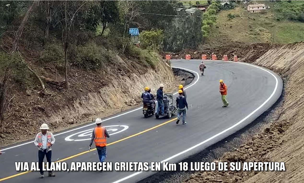 vía al llano grietas