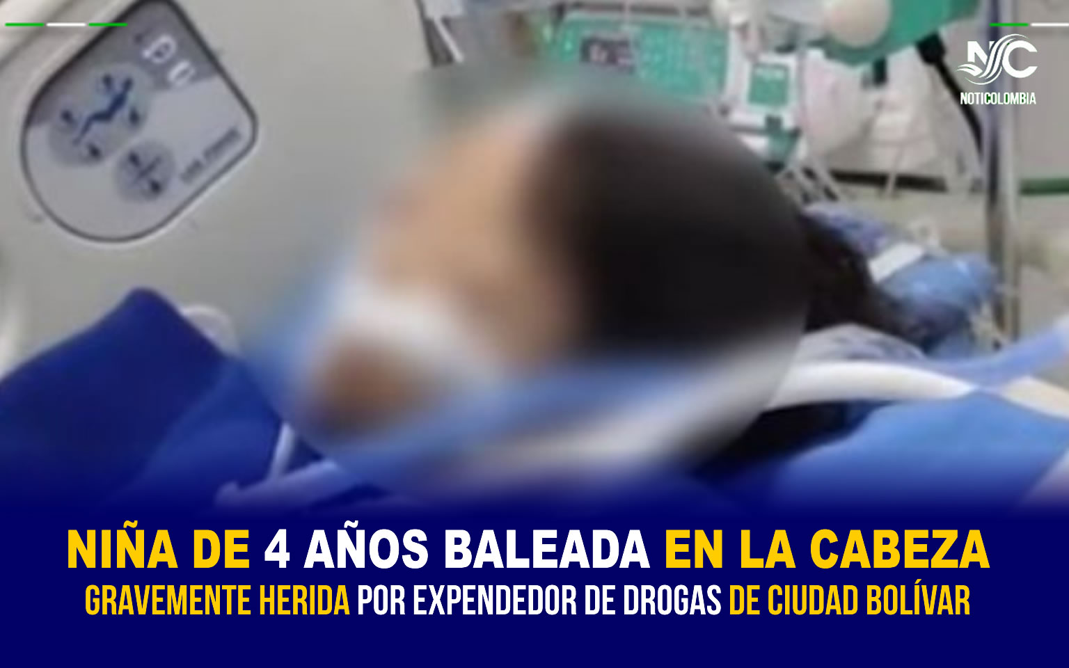 niña de 4 años baleada
